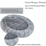 Eco Friendly Washable Luxury Oval Donut Pet Bed