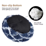 Custom Luxury Plush Soft Comfortable Calming Donut Dog Bed