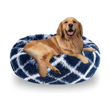 Custom Luxury Plush Soft Comfortable Calming Donut Dog Bed