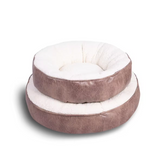 Fluffy Donut Orthopedic Leather Fabric Removable Pet Bed
