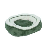 Hot Sale Corduroy Plush Round Luxury Soft Pet Sofa Dog Bed