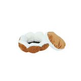 Eco Friendly Machine Washable Corduroy Plush Round Dog Bed
