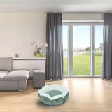 Eco Friendly Machine Washable Corduroy Plush Round Dog Bed