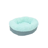 New Removable Plaid Plush Nest Round Cushion Donut Pet Bed