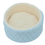Durable Large Blue Plush Surrounded Simple Comfortable Calming Dog Bed