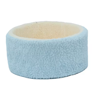 Durable Large Blue Plush Surrounded Simple Comfortable Calming Dog Bed