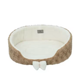 Eco Friendly Comfortable Fancy Plush Oval Pet Bed