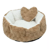 Customized Portable Soft Round Plush Surrounded Dog Bed