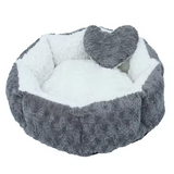 Customized Portable Soft Round Plush Surrounded Dog Bed