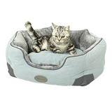 Custom Portable Foldable Corduroy Round Plush Warm Collapsible Dog Bed