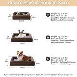 Comfortable Luxury Anti Stress Large Brown Plush  Funny Rectangle Dog Bed