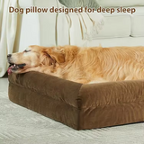 Comfortable Luxury Anti Stress Large Brown Plush  Funny Rectangle Dog Bed