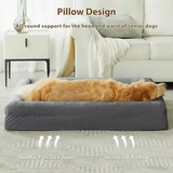 Custom Large Grey Plush Fabric Fluffy Sofa Pet Couch Bed