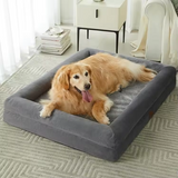 Custom Large Grey Plush Fabric Fluffy Sofa Pet Couch Bed