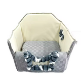 Custom Luxury Removable Grey Plush Cat Cave Sleeping Beds