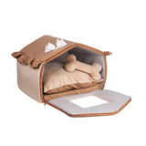 Novelty House Shape Plush Fluffy Cotton Soothing Pet Cave Bed