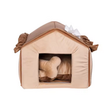 Novelty House Shape Plush Fluffy Cotton Soothing Pet Cave Bed