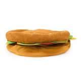 Best Selling Cute Brown Simulated Hamburger Pet Bed Design