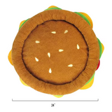 Best Selling Cute Brown Simulated Hamburger Pet Bed Design