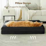 Customized Large Dog Pet Seat Sofa Bed With Black Removable Plush Cover