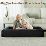 Customized Large Dog Pet Seat Sofa Bed With Black Removable Plush Cover
