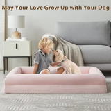 Custom New Innovative Pink Plush Camping Washable Fancy Large Dog House Bed