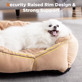 Customized Portable Soft Small Brown Plush Winter Non-slip Warm Pet Bed