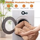 Customized Portable Soft Small Brown Plush Winter Non-slip Warm Pet Bed