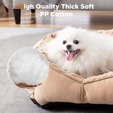 Customized Portable Soft Small Brown Plush Winter Non-slip Warm Pet Bed
