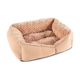 Customized Portable Soft Small Brown Plush Winter Non-slip Warm Pet Bed