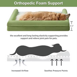 Sofa-style Plush Orthopedic Memory Foam Pet Bed With Removable Washable Cover