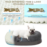 Grey Plush Orthopedic Memory Foam Pet Bed With Removable Washable Cover