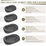 Grey Plush Orthopedic Memory Foam Pet Bed With Removable Washable Cover