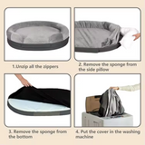 New Luxury Fashion Grey Plush Orthopedic Portable Pet Bed