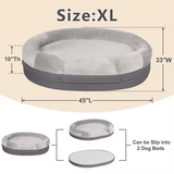 New Luxury Fashion Grey Plush Orthopedic Portable Pet Bed