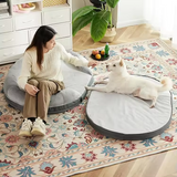 New Luxury Fashion Grey Plush Orthopedic Portable Pet Bed