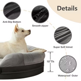 New Luxury Fashion Grey Plush Orthopedic Portable Pet Bed