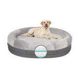 New Luxury Fashion Grey Plush Orthopedic Portable Pet Bed