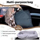 Customized Portable Soft Giant Grey Plush Winter Warm Pet Bed