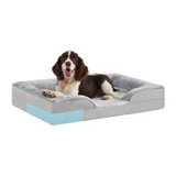 Custom Plush Rectangle Orthopedic Large Dog Bed Outdoor Travel