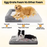 Indestructible Grey Plush Rectangle Orthopedic Calming Pet Bed With Sheet Pillow
