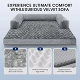 Manufacturer Large Grey Plush Removable Washable Cover Pet Bed