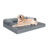 Manufacturer Large Grey Plush Removable Washable Cover Pet Bed