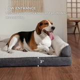 Custom High Quality Stackable Grey Sherpa Surface Orthopedic Dog Mat Bed