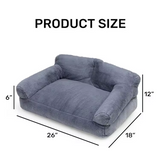 New Style Grey Plush Luxury Ultra Soft Funny Pet Bed For Travel Outdoor