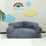 New Style Grey Plush Luxury Ultra Soft Funny Pet Bed For Travel Outdoor