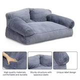 New Style Grey Plush Luxury Ultra Soft Funny Pet Bed For Travel Outdoor