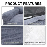 New Style Grey Plush Luxury Ultra Soft Funny Pet Bed For Travel Outdoor