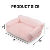 New Arrival Design Pink Plush Bunny Ears Detachable Washable Dog Sofa Bed