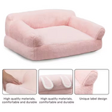 New Arrival Design Pink Plush Bunny Ears Detachable Washable Dog Sofa Bed